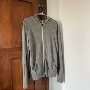 Grey lightweight zip-up